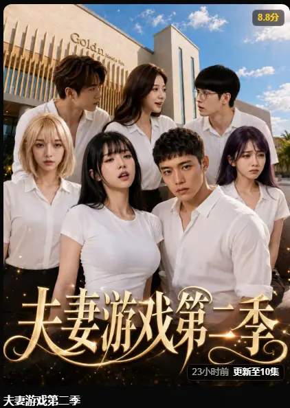 黄果AI短剧《夫妻游戏第二季》完整版免费在线观看-5对夫妻庄园做选择百万奖金试探人性-夫妻游戏第二季高清无广告播放